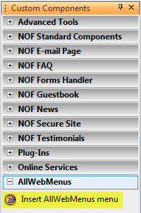 Select the AWM Component from the component list