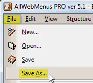 Select File Save As