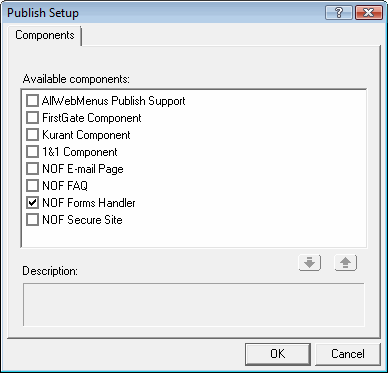 Select the NOF Forms Handler Component