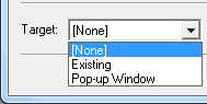 Target Options Drop Down