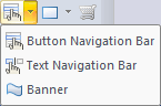 Click the Nav Bar icon drop down and select the component you desire to use
