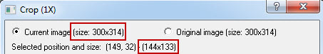 Original, Current, and Cropped Image sizes are displayed