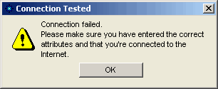 Connection Failed