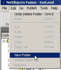 Create new custom folders to hold your web pages