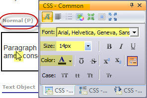 Select Font, Size, and Color from the first tab
