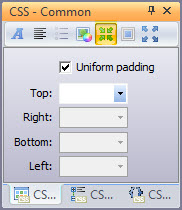 Set text padding from the fifth tab