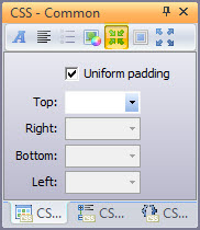 Set text padding from the fifth tab
