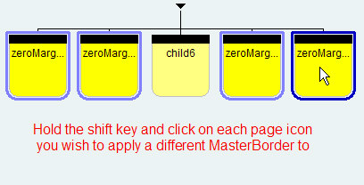 Select Pages to apply MasterBorders to
