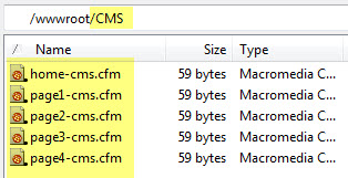 Upload the CMS content documents to the CMS folder
