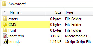 Create a folder to hold the CMS documents