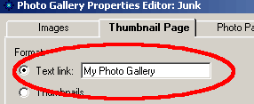 Making a text link to your photo gallery Making a text link to your photo gallery