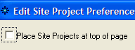 Place Site Projects at top