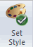 Press the Set Style icon to lock the new style to your web site project