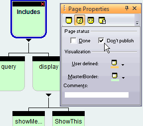 Making the Parent Page Don't Publish will hide it and all child pages under it 