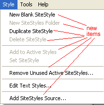 Figure 2 — NOF 7.5 Style Menu Figure 2 — NOF 7.5 Style Menu