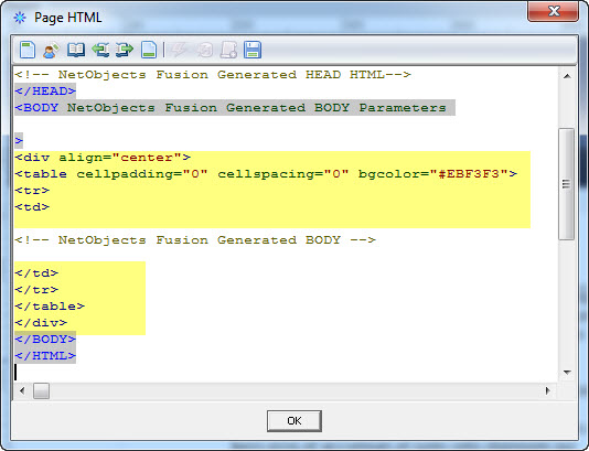 Enter Table code where indicated