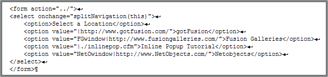 Drop Down Form Code Drop Down Form Code