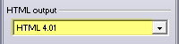 Choose HTML 4.01 in Fusion 12