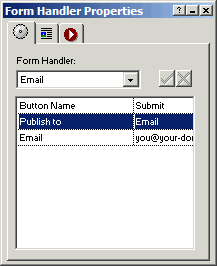 Form Handler Properties Palette