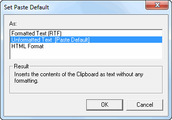 Select Unformated Text