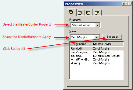 Apply MasterBorders to Selected Pages