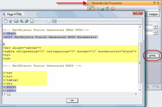 Enter Table code where indicated