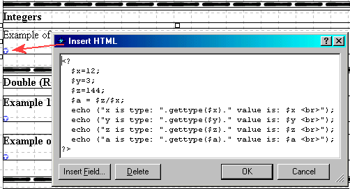 Lots of variables..... notice the datatypes