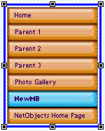 2 nav bar components in a table cell