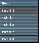 Nav Bar showing Parent 1 Child pages