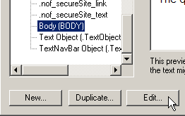 Select Body and press Edit