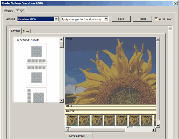 Select a Layout desigh Select a Layout desigh